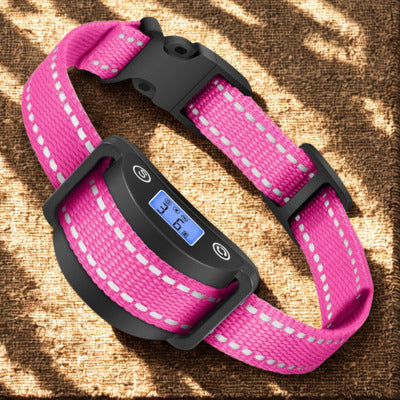 collier anti aboiement collier rose