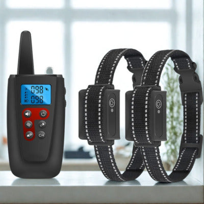 collier anti aboiement pour chien une telecomande deux recepteurs