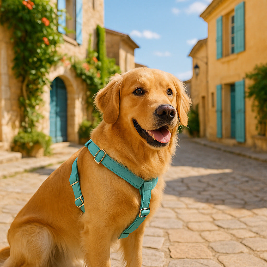 harnais golden village pitoreste france harnais turquoise