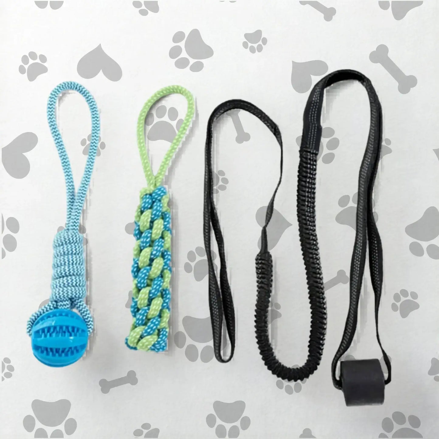 Kit de jouet interactif pour chien de couleur bleu.