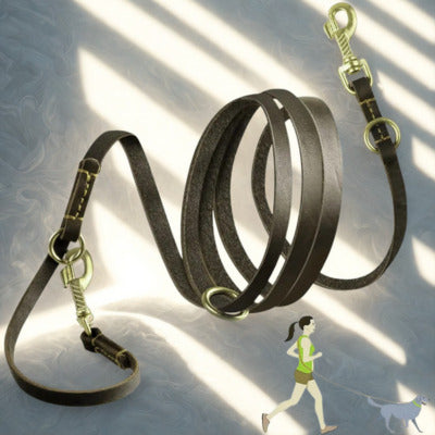 laisse de chien couleur noir cuir veritable