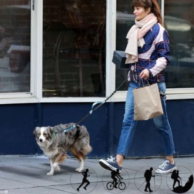 laisse pour chien main libre femme marche chien