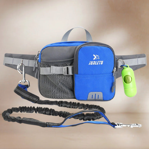 laisse pour chien pochette laisse bleu