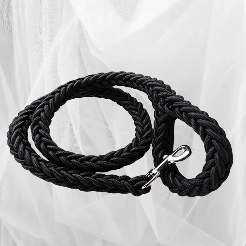 laisse pour chien tresser couleur noir