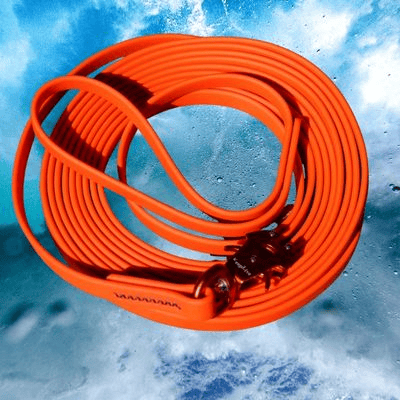 longe chien couleur orange mousqueton