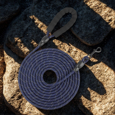 longe pour chien couleur bleu marin