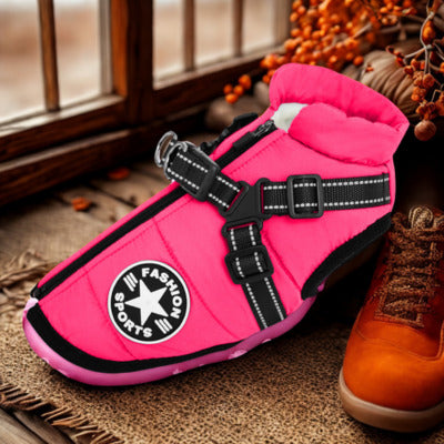 manteau chien couleur rose