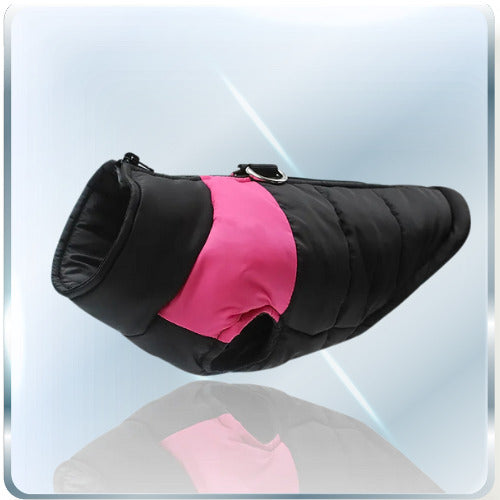 manteau pour chien noir rose