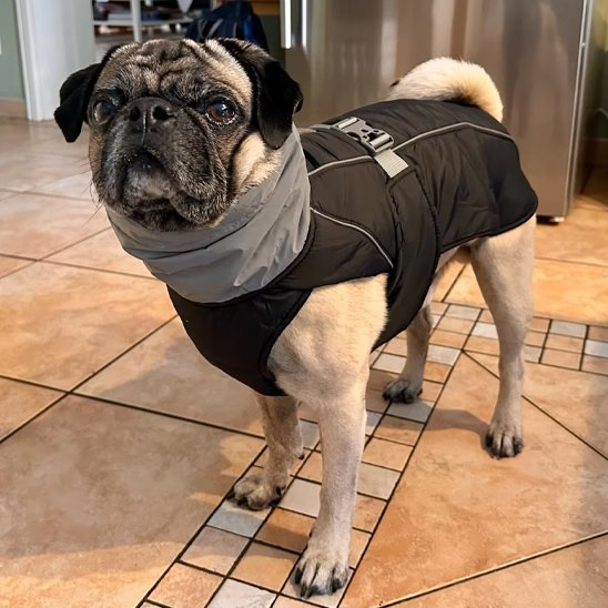 manteau pour chien pug manteau noir