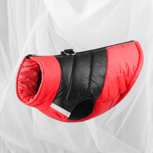manteau pour chien rouge noir