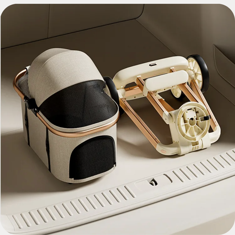 poussette pour chien entre dans coffre auto