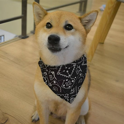 bandana chien shiba bandana noir