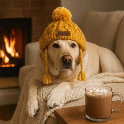bonnet pour chien couleur jaune labrador