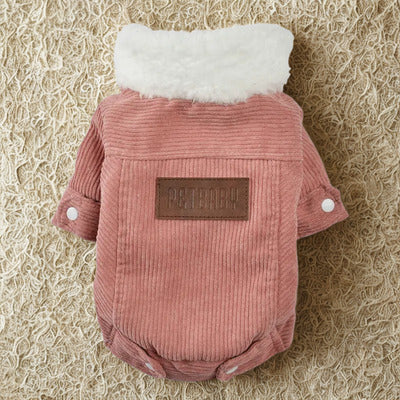 chien manteau couleur rose decor rustique