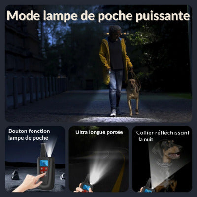 collier anti aboiement pour chien lampe poche nuit