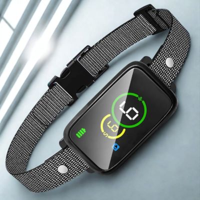 collier anti aboiement pour chien noir