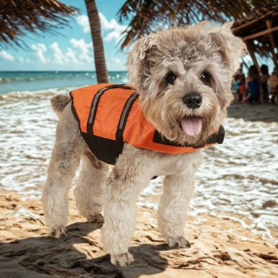 gilet de sauvetage chien couleur orange