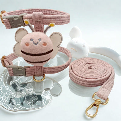 harnais pour chien harnais laisse rose