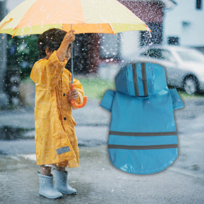 impermeable pour chien bleu garcon parapluie pluie