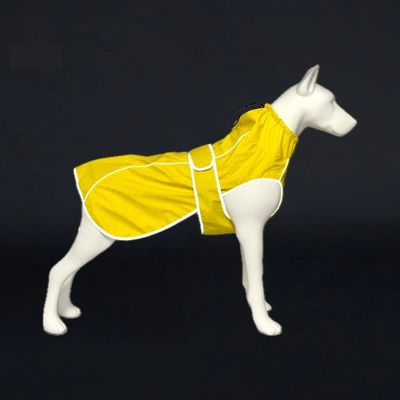 impermeable pour chien couleur jaune reflechissant