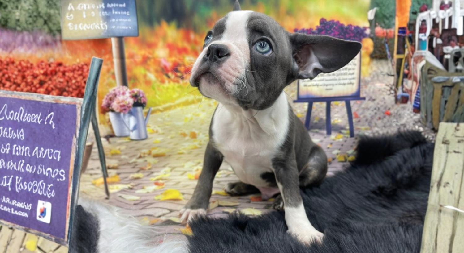 jolianimaux-boston terrier-chemin brique-carte indication