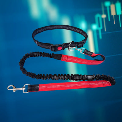 laisse canicross couleur noir rouge
