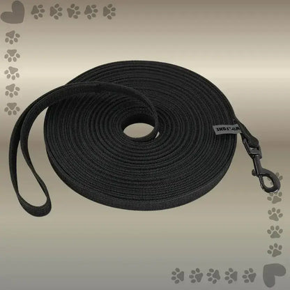 Une laisse pour chien de couleur noire légère.