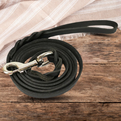 laisse pour chien cuir noir