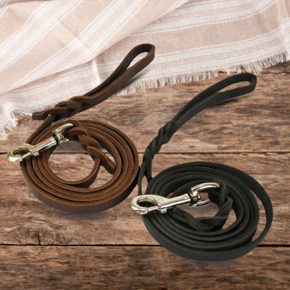 laisse pour chien deux couleur marron noir