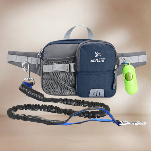 laisse pour chien pochette laisse bleu fonce