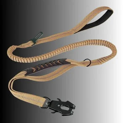 laisse pour chien tactique couleur brun coyotte