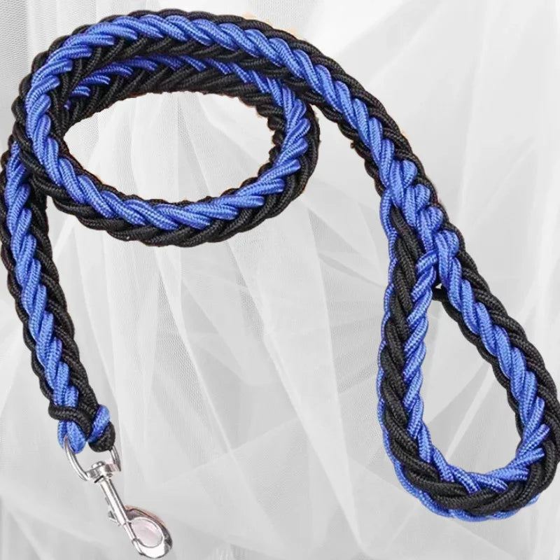 laisse pour chien tresser couleur bleu noir
