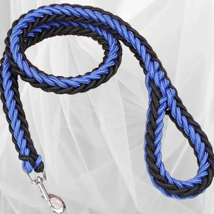 laisse pour chien tresser couleur bleu noir
