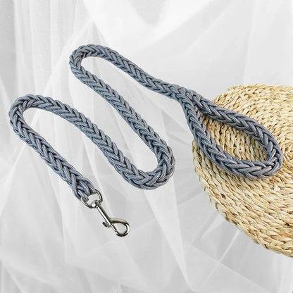 laisse pour chien tresser couleur gris