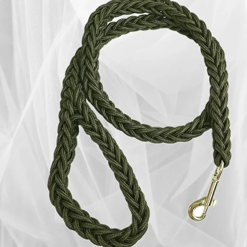 laisse pour chien tresser couleur vert arme