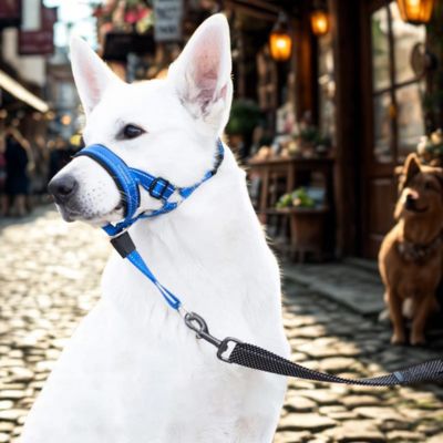 licol chien berger blanc suise licol bleu