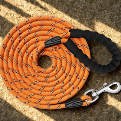 longe pour chien couleur orange reflechissante