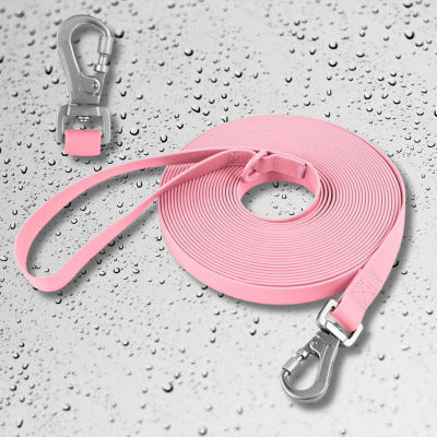 longe pour chien impermeable rose
