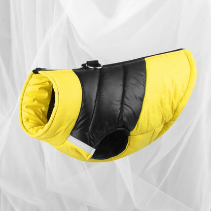 manteau pour chien couleur jaune noir