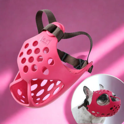 museliere bouledogue francais couleur rose