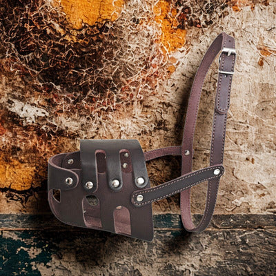 museliere chien brun decor metal rouille