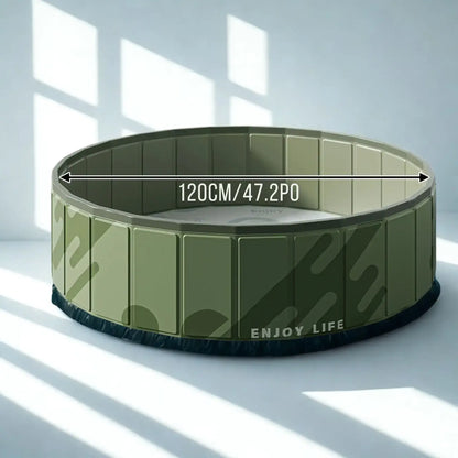 Une grande piscine pour chien de 120 cm.