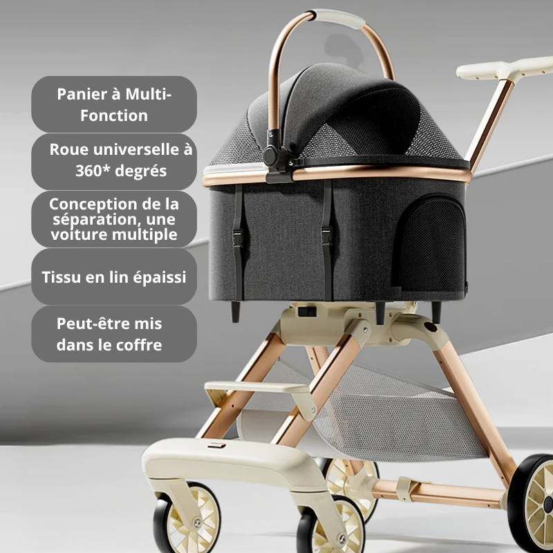 poussette pour chien panier multi fonction