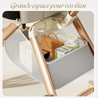 poussette pour chien panier rangement spacieux