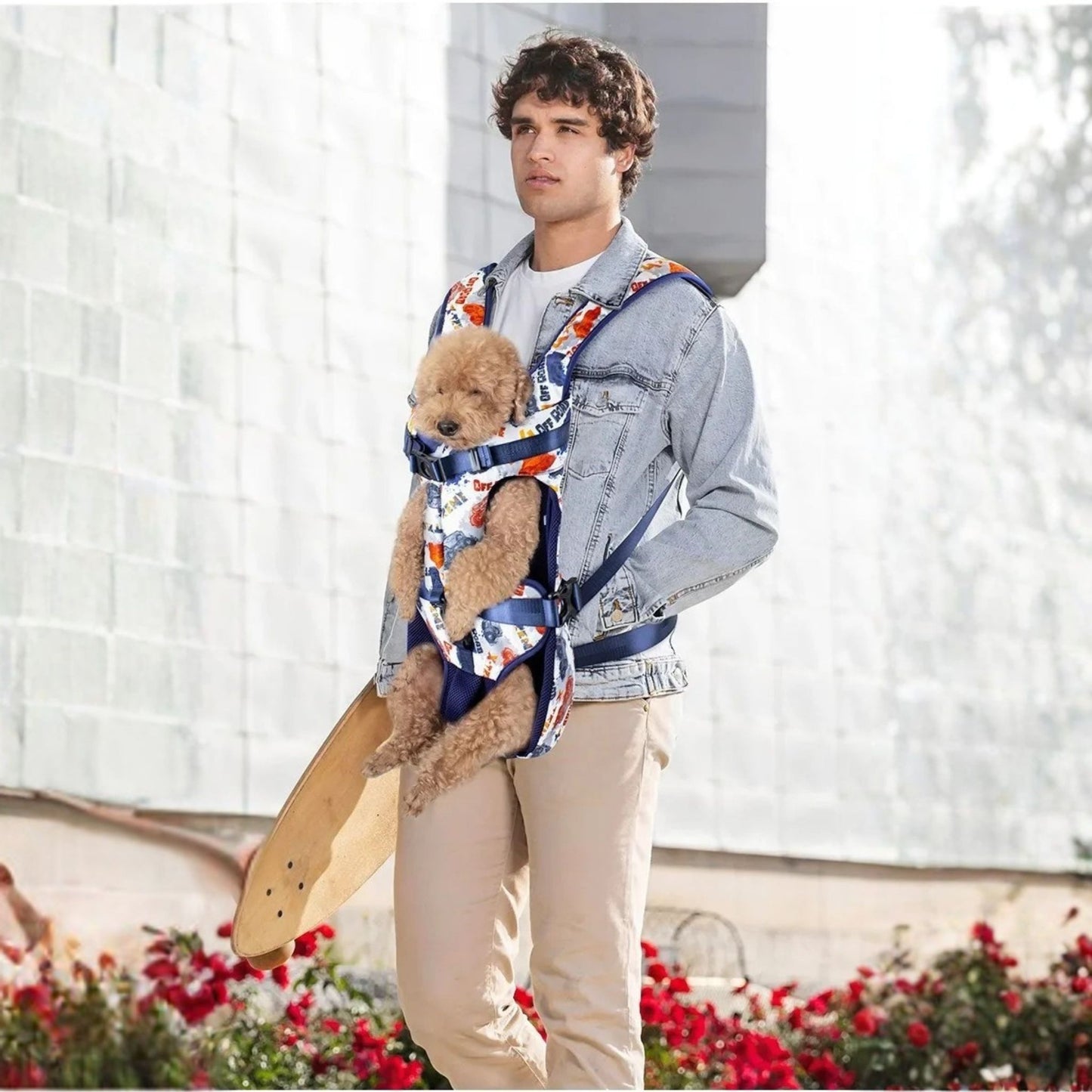 sac a dos chien doggo-homme porte sac devant caniche