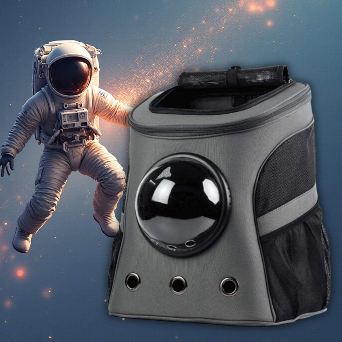 Sac de couleur grise avec un astronaute et des étoiles