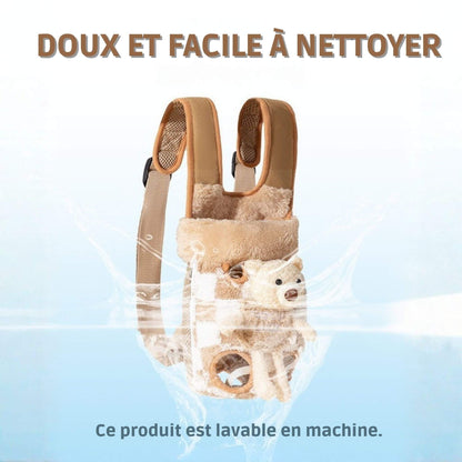Visuel du sac à dos pour chien doux et facile a laver ce lave a la machine 